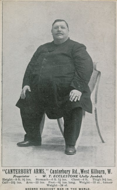 W T Ecclestone - Jolly Jumbo; le deuxième homme le plus lourd du monde - English Photographer