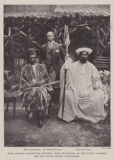 Visiteurs de la couronne ouest-africaine, le roi Bai Farima du pays Kawai, et son cousin le prince Pamayangba - English Photographer