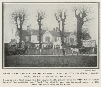 Où les conférences de rideaux de Mme Caudle ont été écrites, maison de Douglas Jerrold - English Photographer