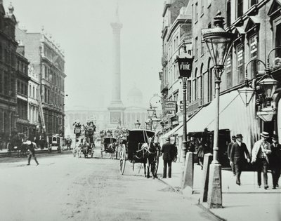 Whitehall, Westminster : Whitehall vue vers Trafalgar Square, 1895 - English Photographer