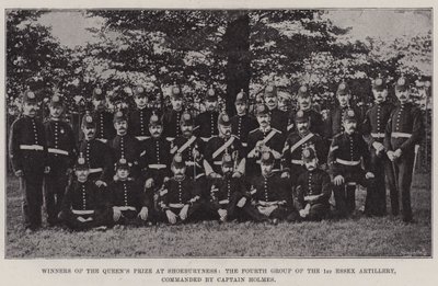 Gagnants du prix de la Reine à Shoeburyness, le quatrième groupe de la 1ère artillerie d