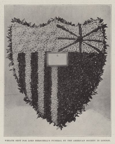 Couronne envoyée pour les funérailles de Lord Herschell par la Société américaine à Londres - English Photographer