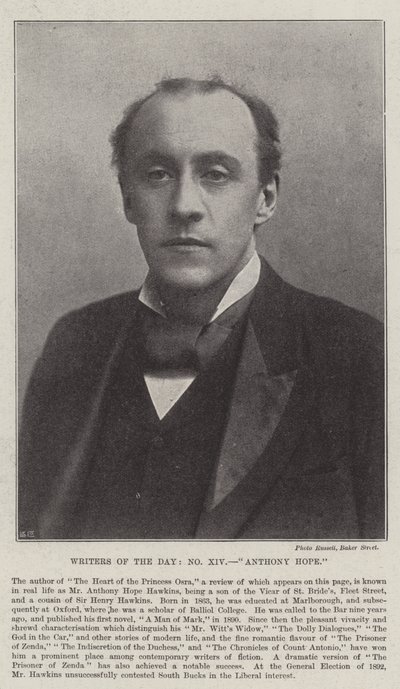 Écrivains du jour, Anthony Hope - English Photographer