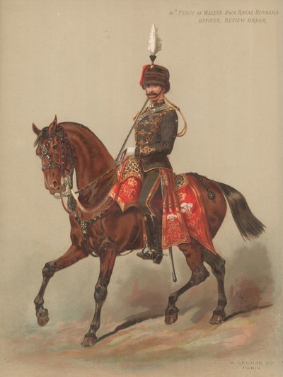 10e Hussards Royaux du Prince de Galles, Officier, Tenue de Revue - English School