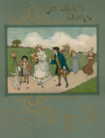 Calendrier 1905 avec vers d