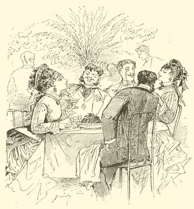 Scène de café du 19e siècle - English School