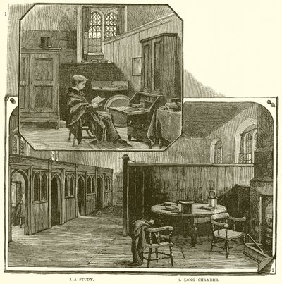 1. Une étude. 2. Longue chambre - English School