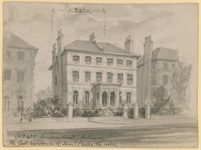 420 Camden Road, Holloway, dernière résidence de Samuel Phelps, l
