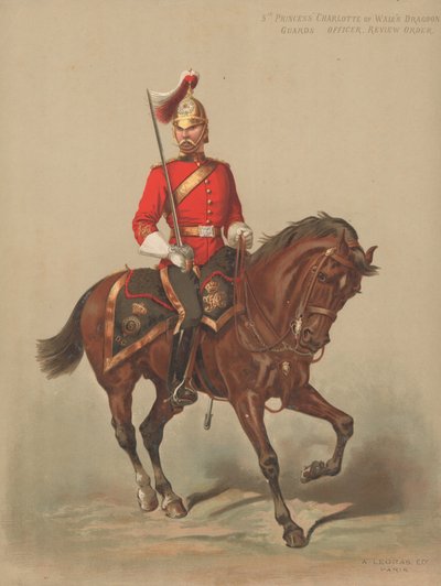 5e Gardes Dragons de la Princesse Charlotte de Galles, Officier, Tenue de Revue - English School