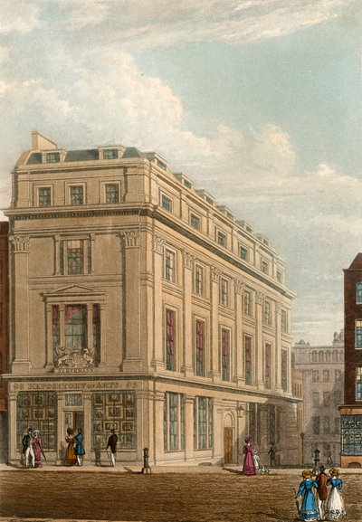96 Strand, Londres; Ackermann Library, Repository of Arts - English School