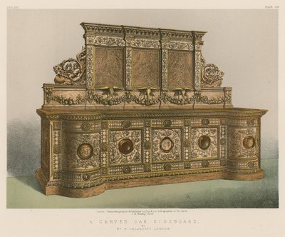 Buffet en chêne sculpté - English School