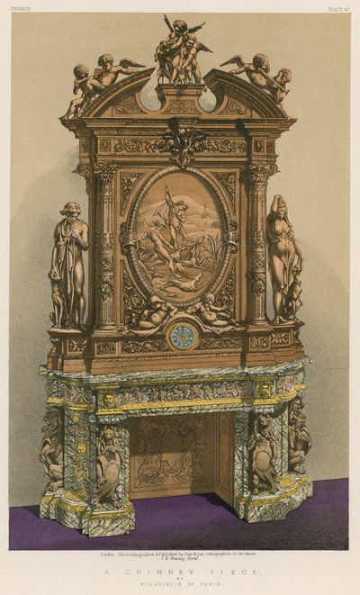 Une cheminée par Fourdinois de Paris - English School