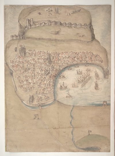 Plan coloré ou vue à vol d