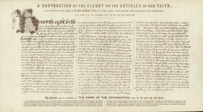 Convocation du Clergé sur les Articles de notre Foi (gravure) - English School