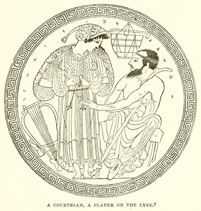 Une courtisane, une joueuse de lyre - English School