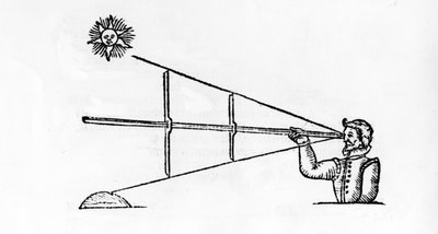 Un bâton de croix, illustration de A Seamans Secrets par John Davis, publiée en 1595 - English School
