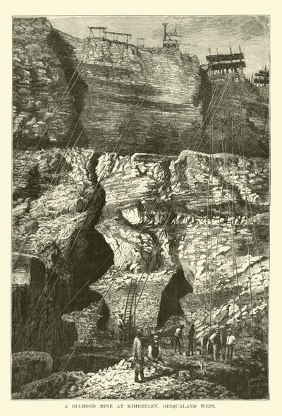 Mine de diamants à Kimberley, Griqualand Ouest - English School
