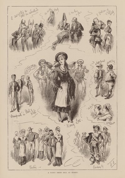 Bal costumé à Sydney (gravure) - English School