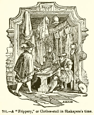 Friperie ou étal de vêtements à l