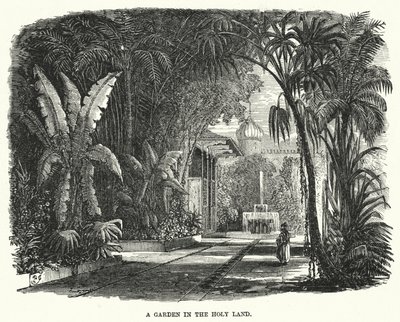 Un jardin en Terre Sainte (gravure) - English School