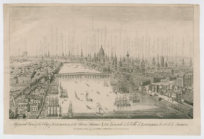 Vue générale de la ville de Londres - English School