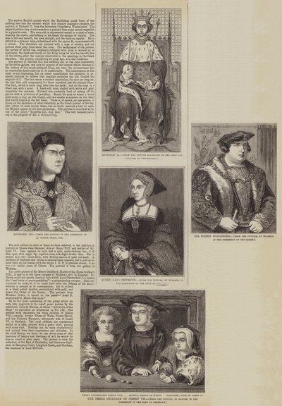 Un groupe de premiers portraits (gravure) - English School