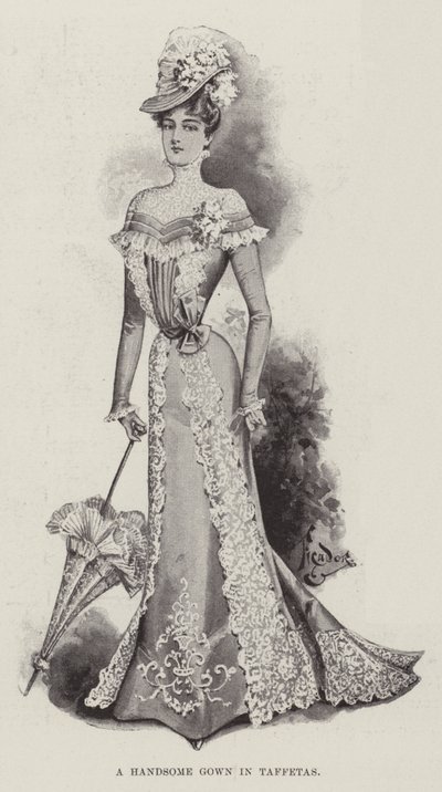 Une élégante robe en taffetas - English School