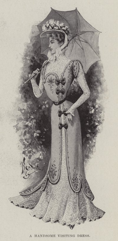 Une élégante robe de visite - English School