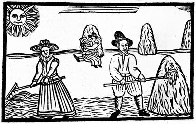 Une scène de récolte, une illustration de 