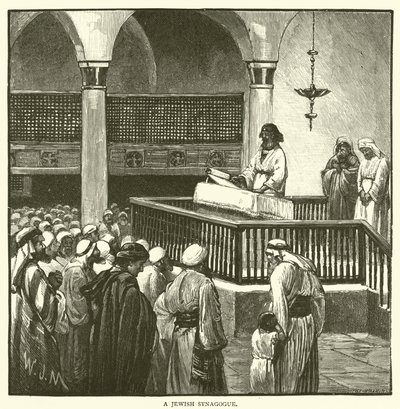 Synagogue juive (gravure) - English School