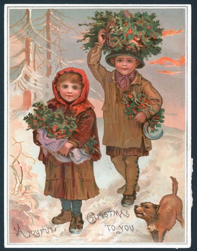 Un joyeux Noël à vous - carte de Noël victorienne - English School