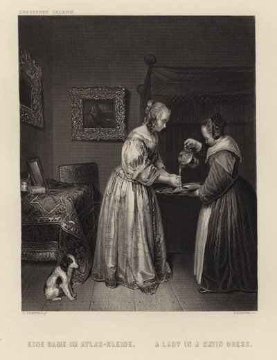 Une Dame en Robe de Satin - English School
