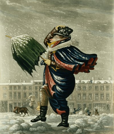 Joyeux Noël et bonne année à Londres, gravé par G. Hunt, 1827 - English School