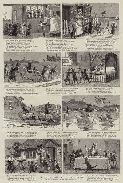Une page pour les enfants (gravure) - English School