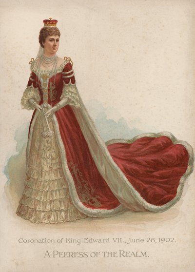 Une pairesse du royaume (chromolithographie) - English School