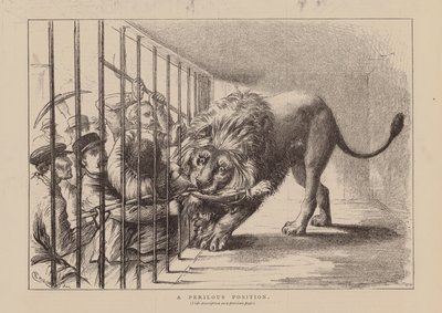 Une position périlleuse (gravure) - English School