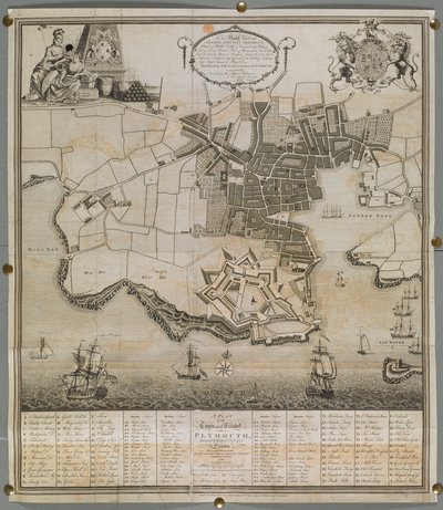 Plan de la ville et de la citadelle de Plymouth - English School