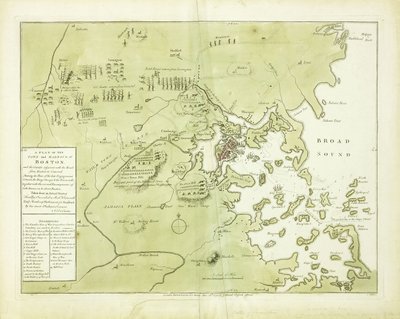 Plan de la ville et du port de Boston et des environs - English School