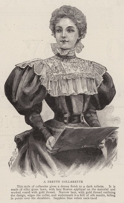Une jolie collerette (gravure) - English School
