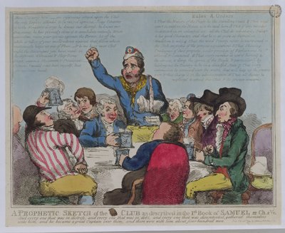 Une Esquisse Prophétique du Club comme Décrit dans le 1er Livre de Samuel, 22 Ch, 2 Ve, pub. par S.W. Fores, 1799 - English School