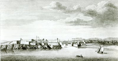 Vue du château de Moro et de la ville de La Havane depuis la mer, gravée par Pierre Charles Canot d
