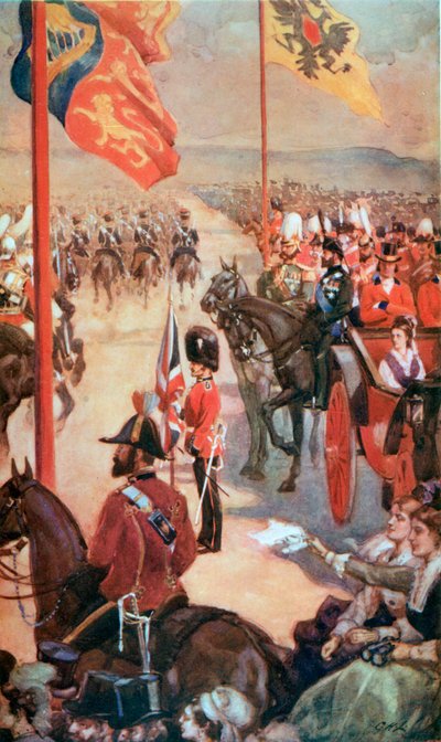 Une revue à Aldershot, mai 1874 - English School