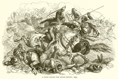 Une scène pendant la révolte indienne, 1857 - English School