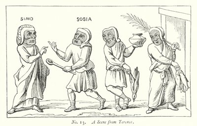 Une scène de Térence (gravure) - English School