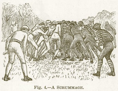 Une mêlée, illustration pour Cassells Book of Sports and Pastimes, vers 1890 - English School