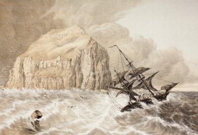 Un naufrage contre le Bass Rock, Firth of Forth, de 