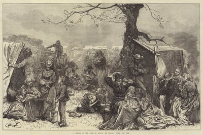 Croquis dans le camp de réfugiés à Chicago, après l