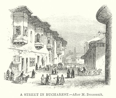 Une rue de Bucarest (gravure) - English School
