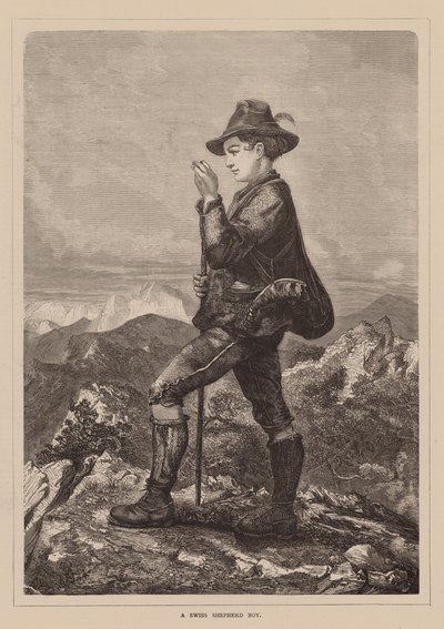 Un berger suisse (gravure) - English School