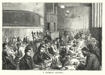 Le souper des voleurs (gravure) - English School
